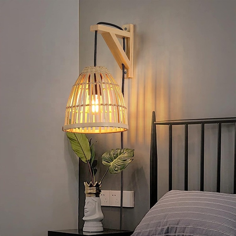 Indoor Lighting Customized Hotel Restaurant Bedside Bamboo Pendant Light BBR160picture6