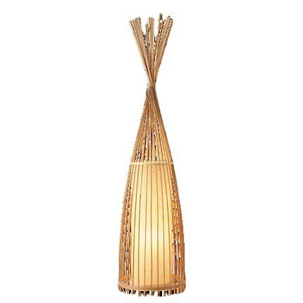 Natural Bamboo LED Floor Lamp for Living Room Tea Room Club Indoor Home Rattan Light BBR180