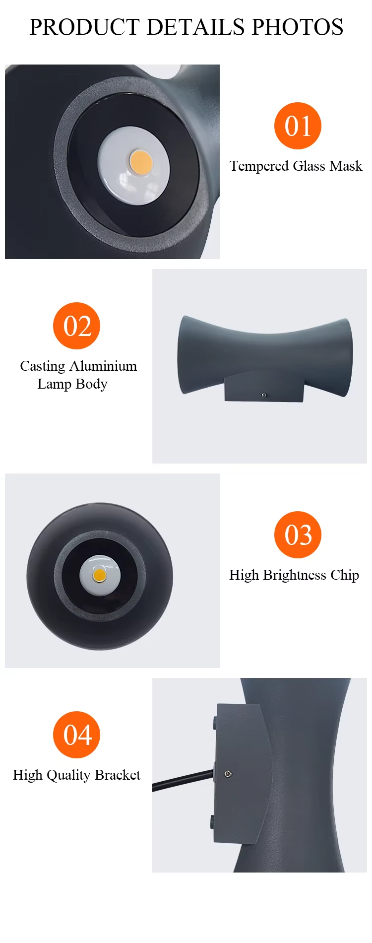 Hot Sale 10W Aluminum Body LED Garden and Indoor Wall Lamps