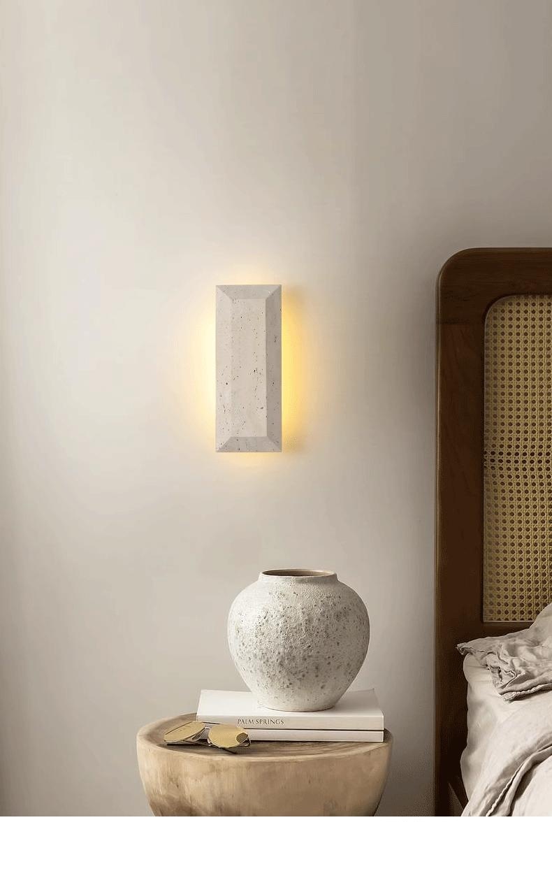 Casual Yellow LED Retro Wall Lamp for Bedroom Corridor Aisle Living Room Cave Stone Marble Shade for B&B Coffee Clothing Store