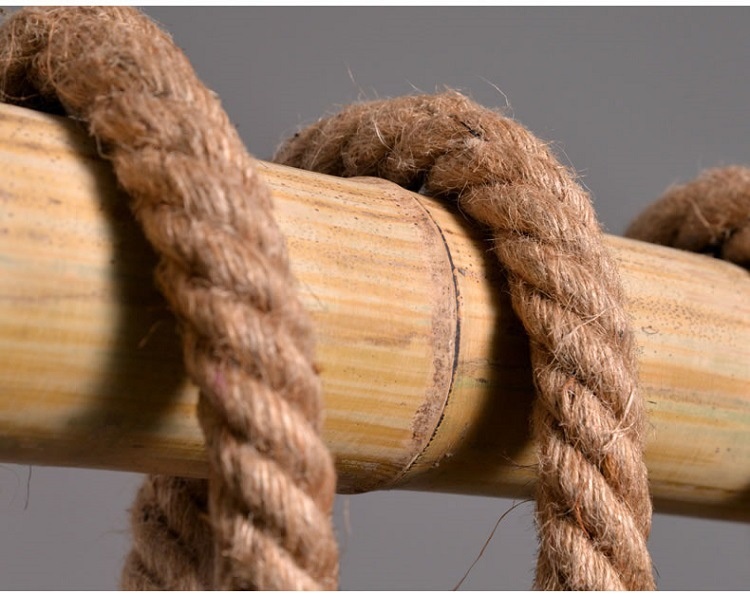 American Industrial Retro Loft Simple Creative Perso<i></i>nality Lighting Hemp Rope Pendant Light for Restaurant Bar Hotels-Middle