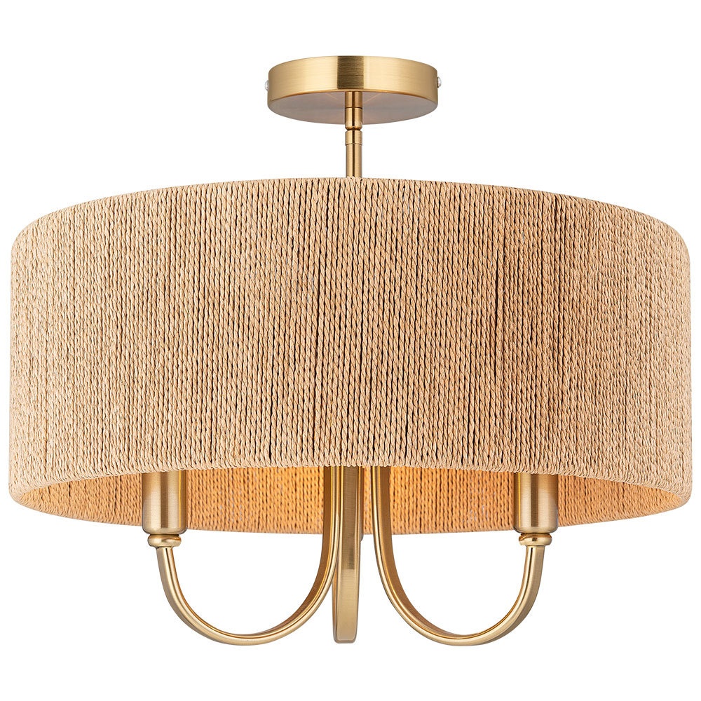 American Country Simple Modern Rattan Ceiling Chandelier Fabric Light BBR280
