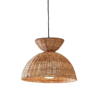 Retro LED Pendant Light Bamboo Pendant Light Rattan Basket Lamp BBR220