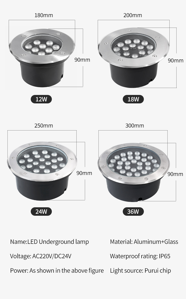 IP68 Waterproof RGB LED Outdoor Spotlight 6W Recessed Inground Lamp UG1320picture6