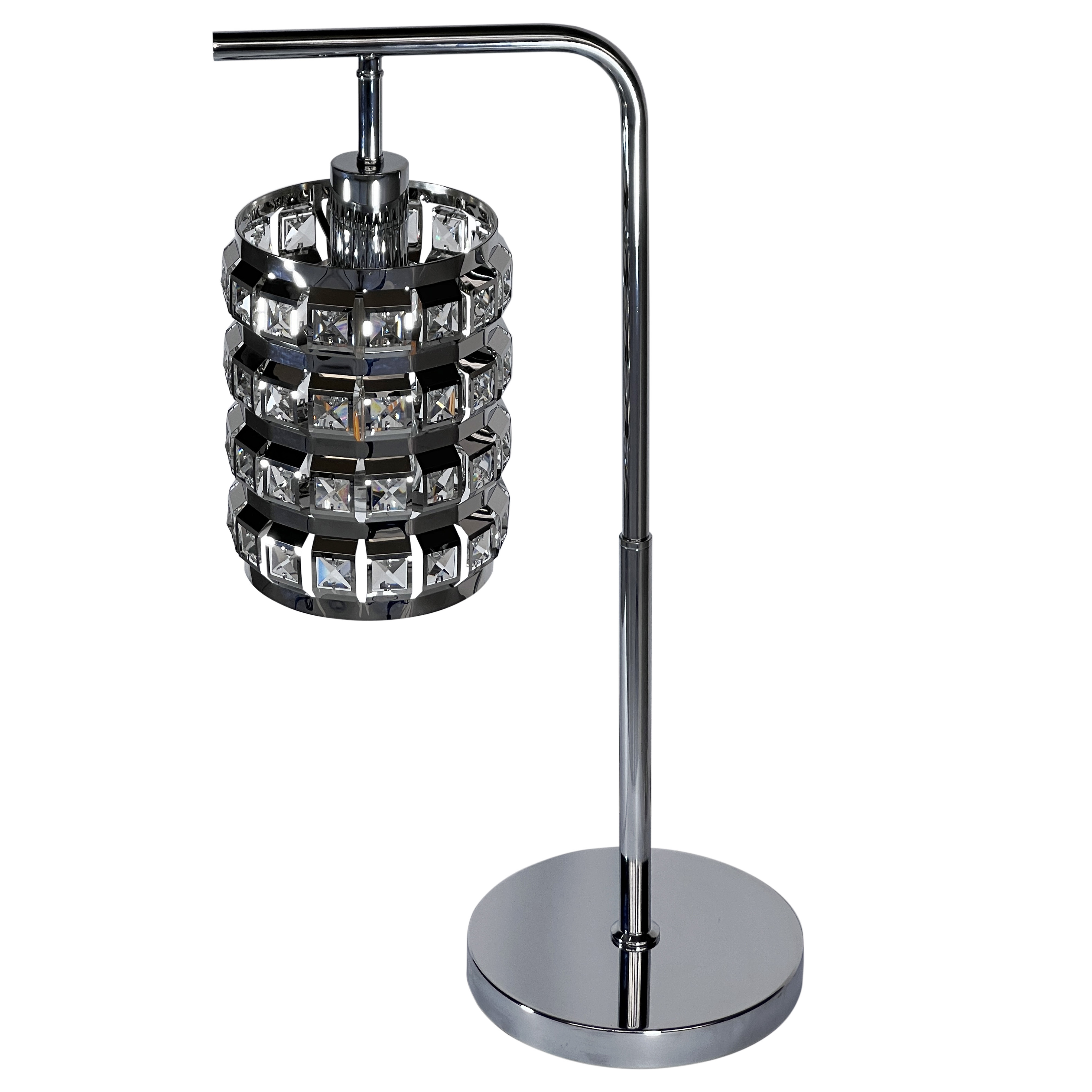 Modern Vintage Style Chrome Finish Crystal Table Lamp for Restaurant DTL3330