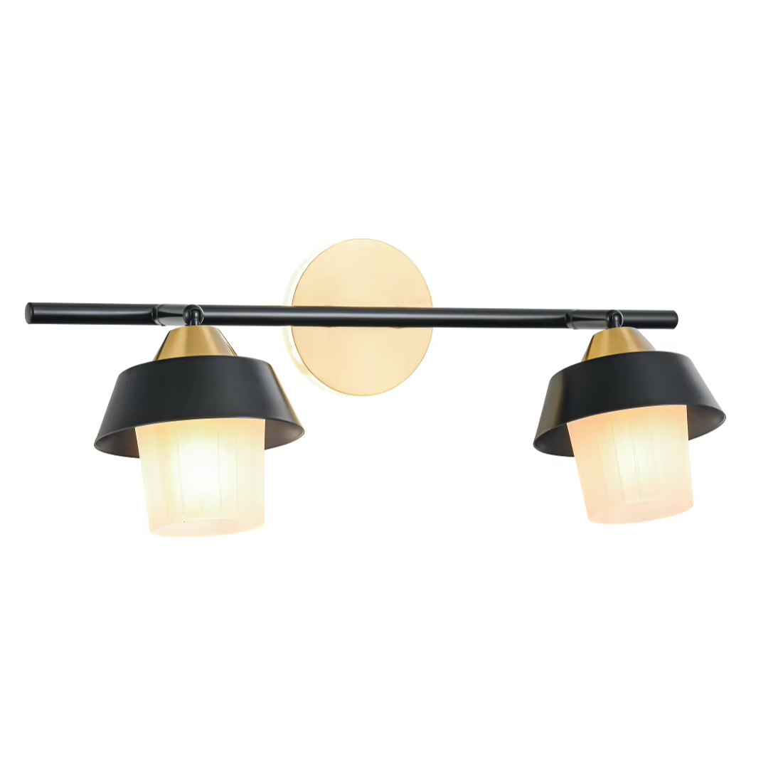Modern Luxury 2-Light E12/E14 Bulb Black Brass Gold Finish LED Fixed Track Light TR1670