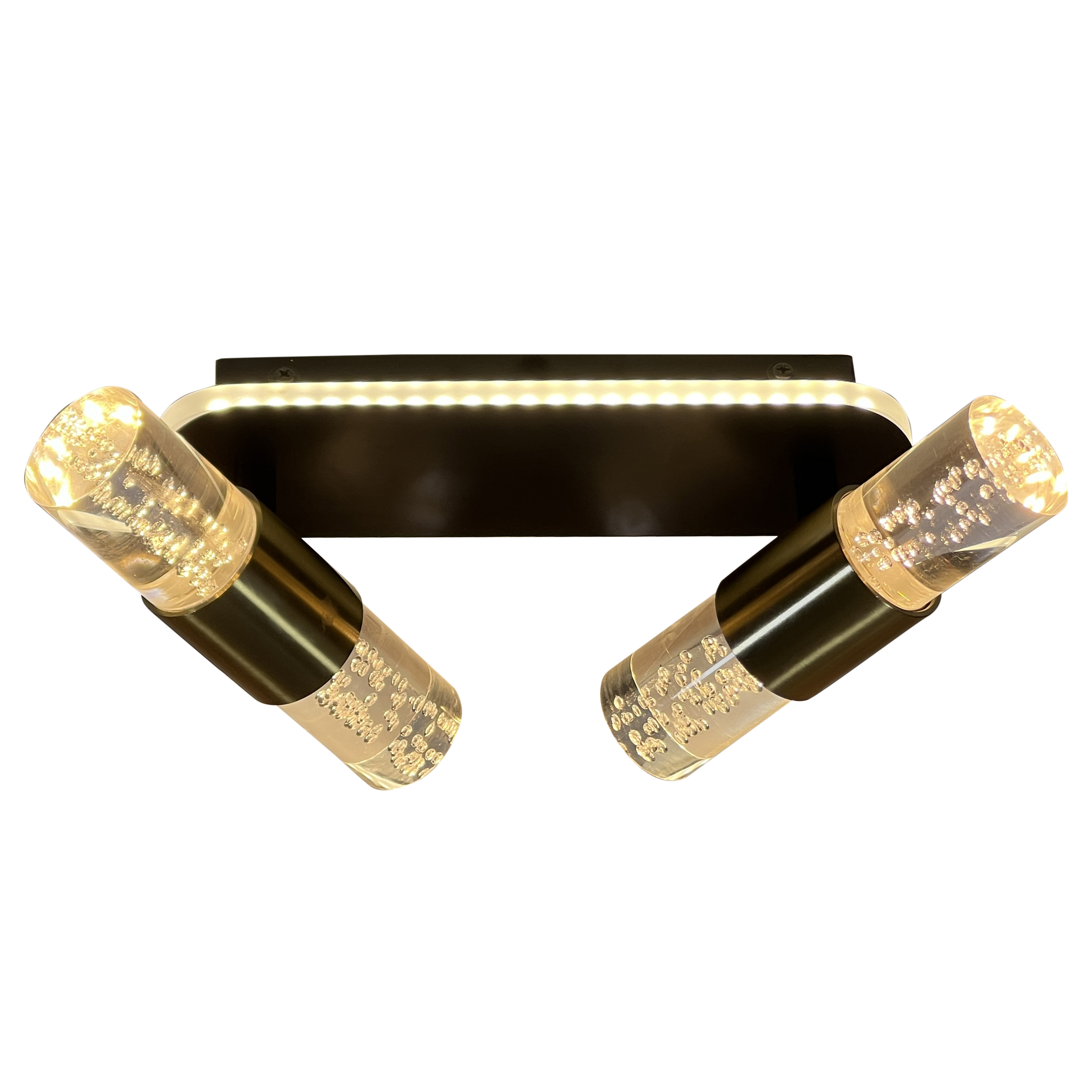Modern Style LED Wall Lamp with Black Brass Gold Backglow Cylindrical WL6290picture3
