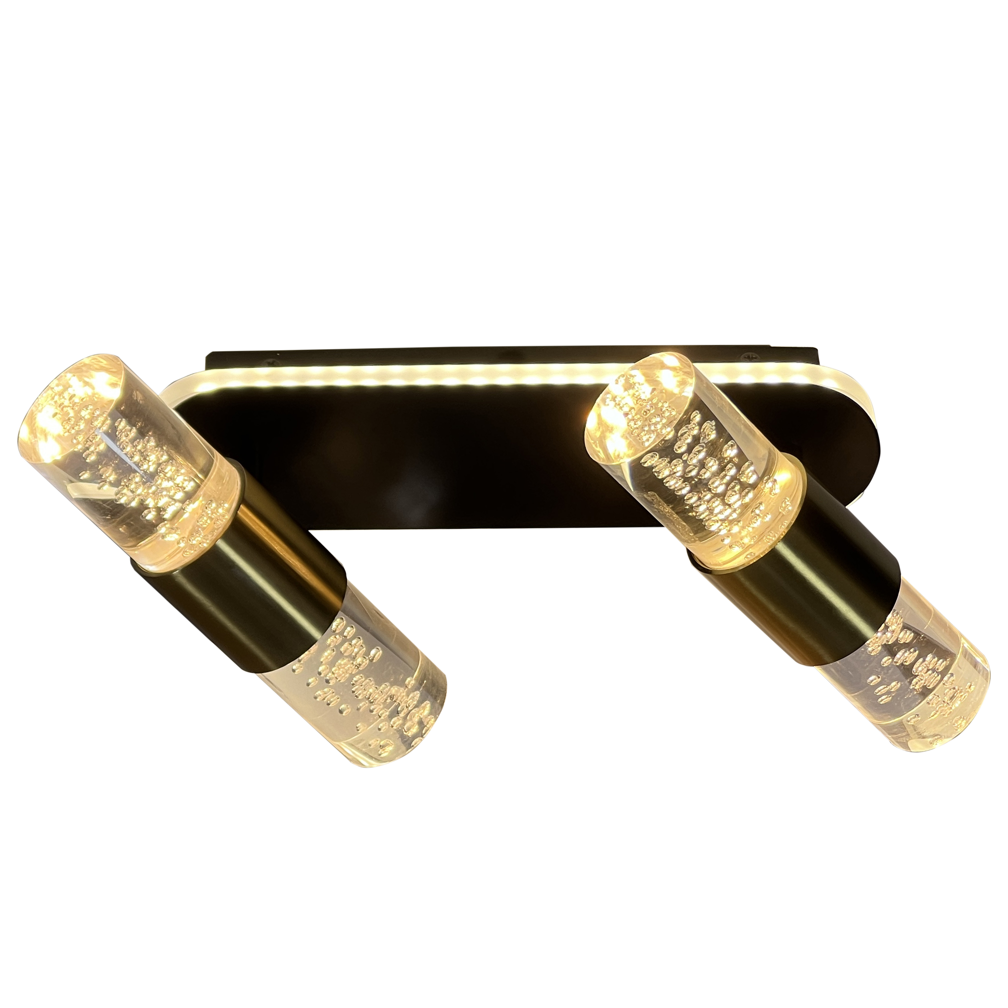 Modern Style LED Wall Lamp with Black Brass Gold Backglow Cylindrical WL6290picture4