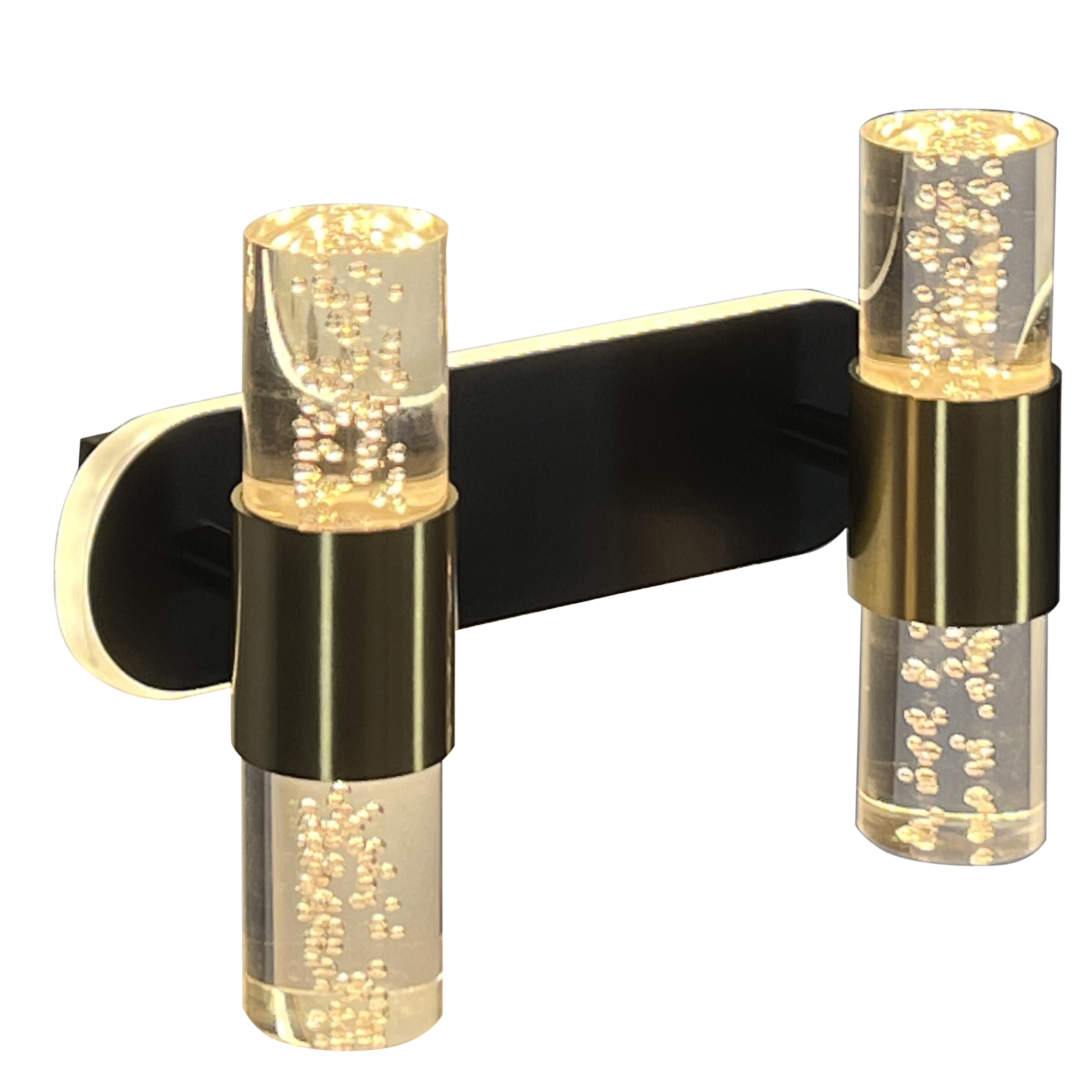 Modern Style LED Wall Lamp with Black Brass Gold Backglow Cylindrical WL6290picture5