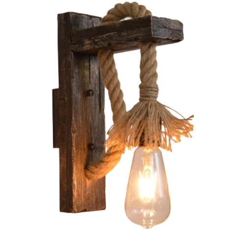 Industrial Style Retro Antique LED Light Source Wooden Wall Lamp WL6210picture2