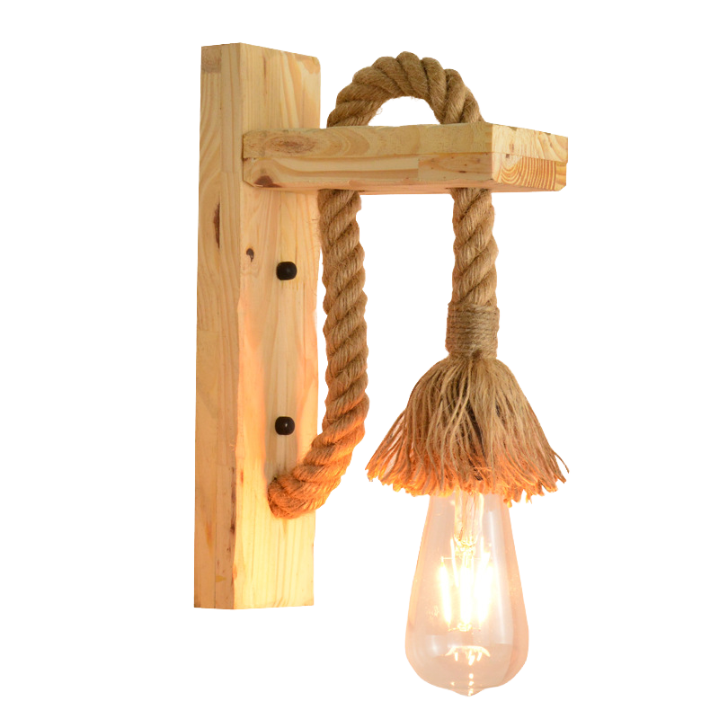 Industrial Style Retro Antique LED Light Source Wooden Wall Lamp WL6210picture5