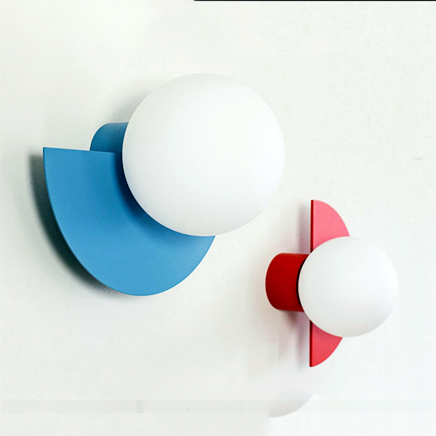 Simple Indoor Bedroom Bedside Home Decoration Glass Ball LED Wal Light WL6200picture6