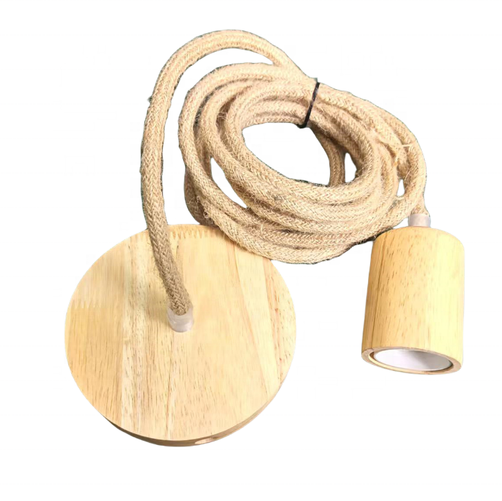 Retro Vintage DIY Lamp Cord Set Wood Screw Style Ceiling Rose Light RTS630picture3