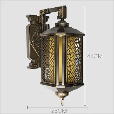 Retro Wall Lamp Patio Decoration Brass Ip65 Outdoor Wall Light RTS610picture2