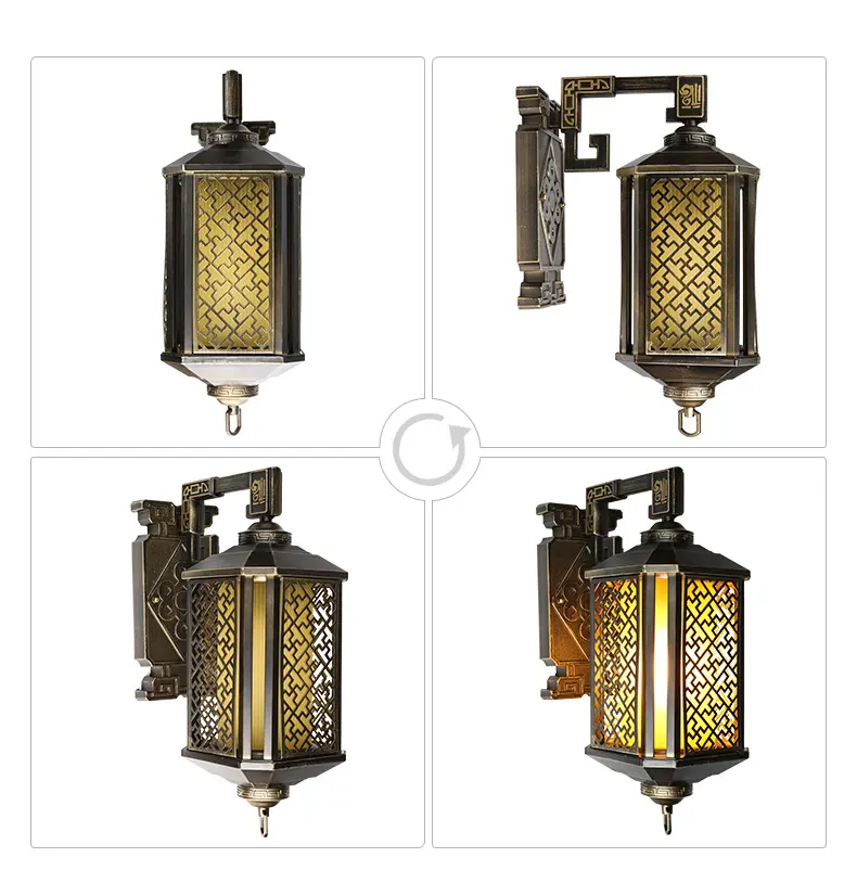 Retro Wall Lamp Patio Decoration Brass Ip65 Outdoor Wall Light RTS610picture4