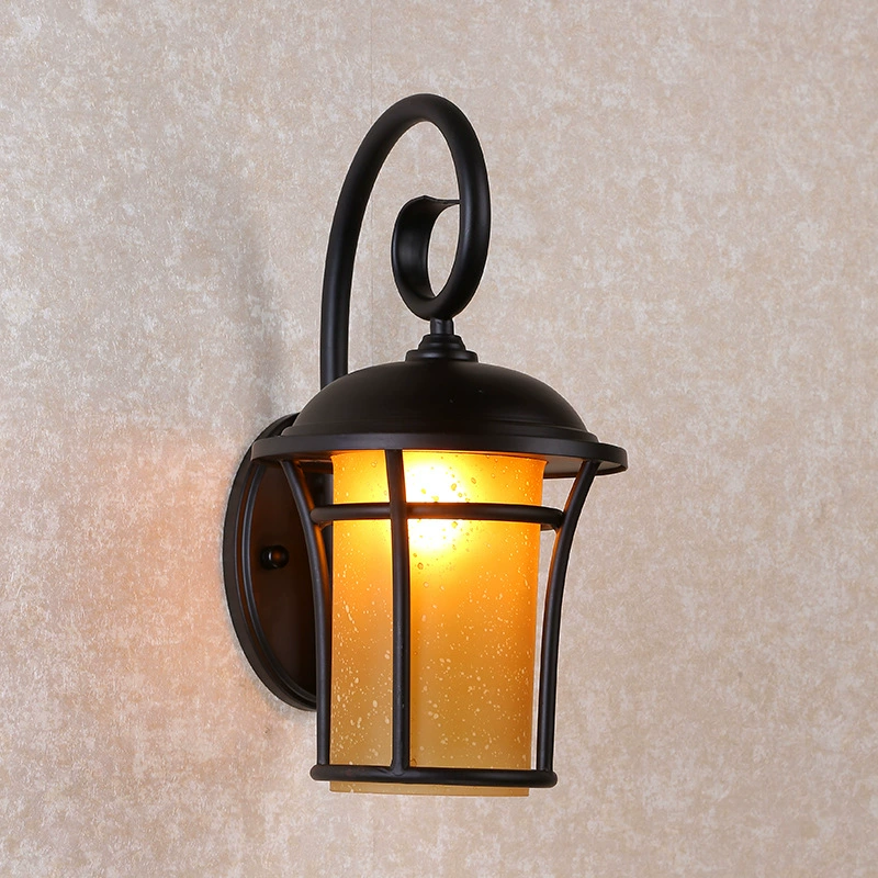 Retro Matte Black Outdoor IP65 Waterproof Patio Gate Balcony Wall Light RTS600picture5