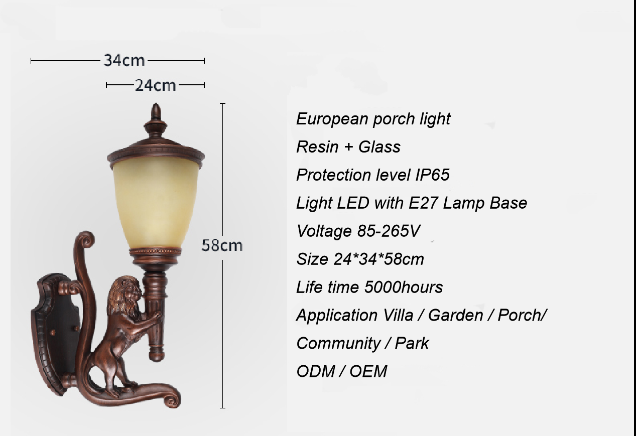 Retro Style Waterproof IP65 Outdoor E27 Wall Lights for Villas or Home RTS590picture6