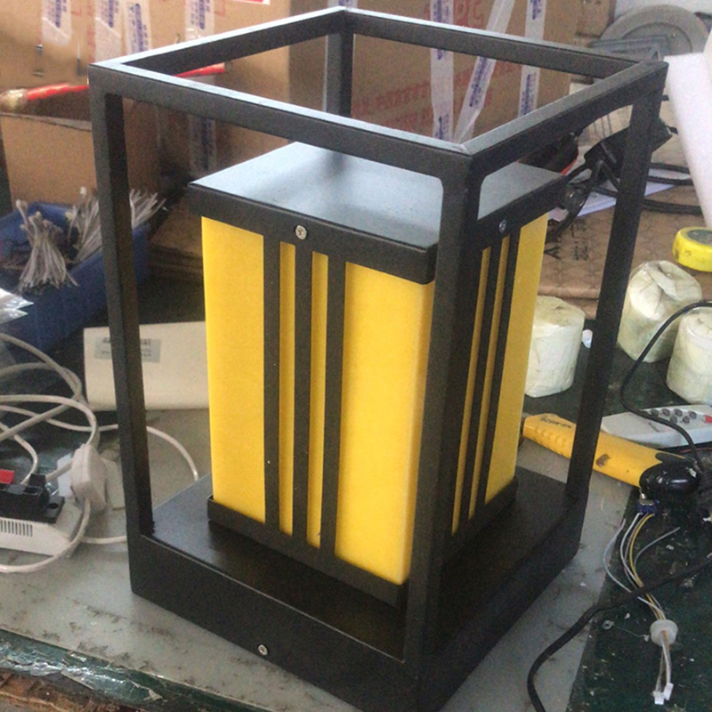 Stainless Iron Modern Column Lantern Solar Pillar Light PLR1420picture3