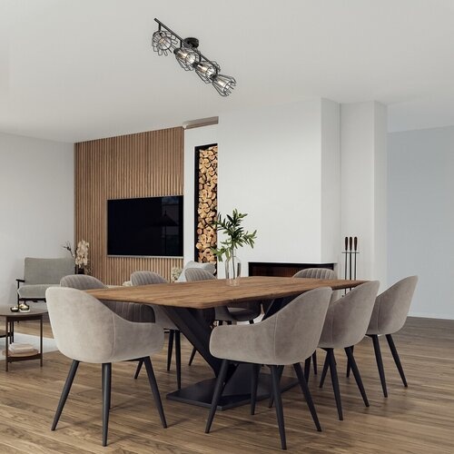 Retro Metal Cage Design Spotlight Pendant 4 Way Spot Lights RTS570picture6