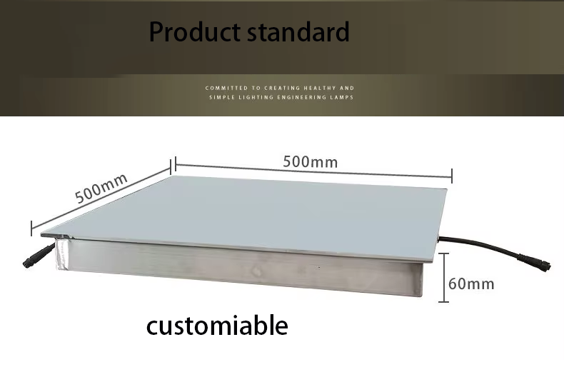 Led Abyss Floor Tile Light 3D Thousand-Layer Stainless Steel Mirror Panel Stage Customized Induction Lighting IP65 Dual Color