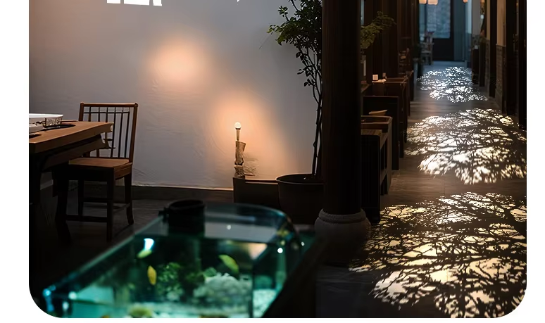 Tree Shadow Atmosphere Pattern LED Projection Lamp 200mm Indoor Entrance Hallway Spotlight Background Wall Live Broadcast Room