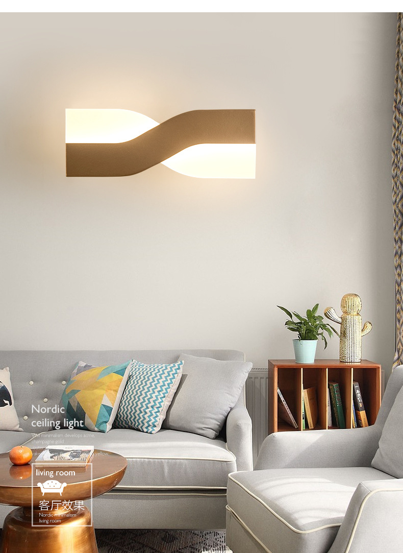 European Style Creative Bedside Lamp Bedroom Living Room Modern Simple Wall Lamp Rotatable Incandescent 220V Study Reading