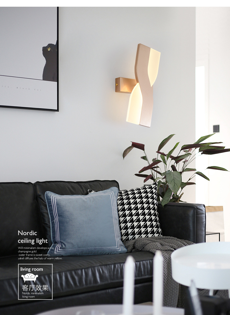 European Style Creative Bedside Lamp Bedroom Living Room Modern Simple Wall Lamp Rotatable Incandescent 220V Study Reading