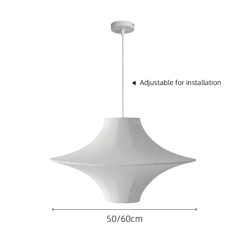 Japanese Wabi-Sabi Style Silk Pendant LED Ceiling Chandelier JPS270picture3