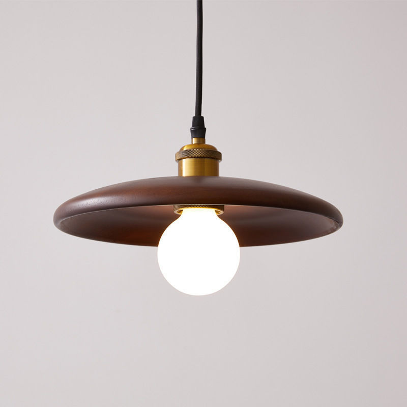 Natural Wood Round Plate Modern Wabi Sabi LED Pendant Light PEN2050picture3