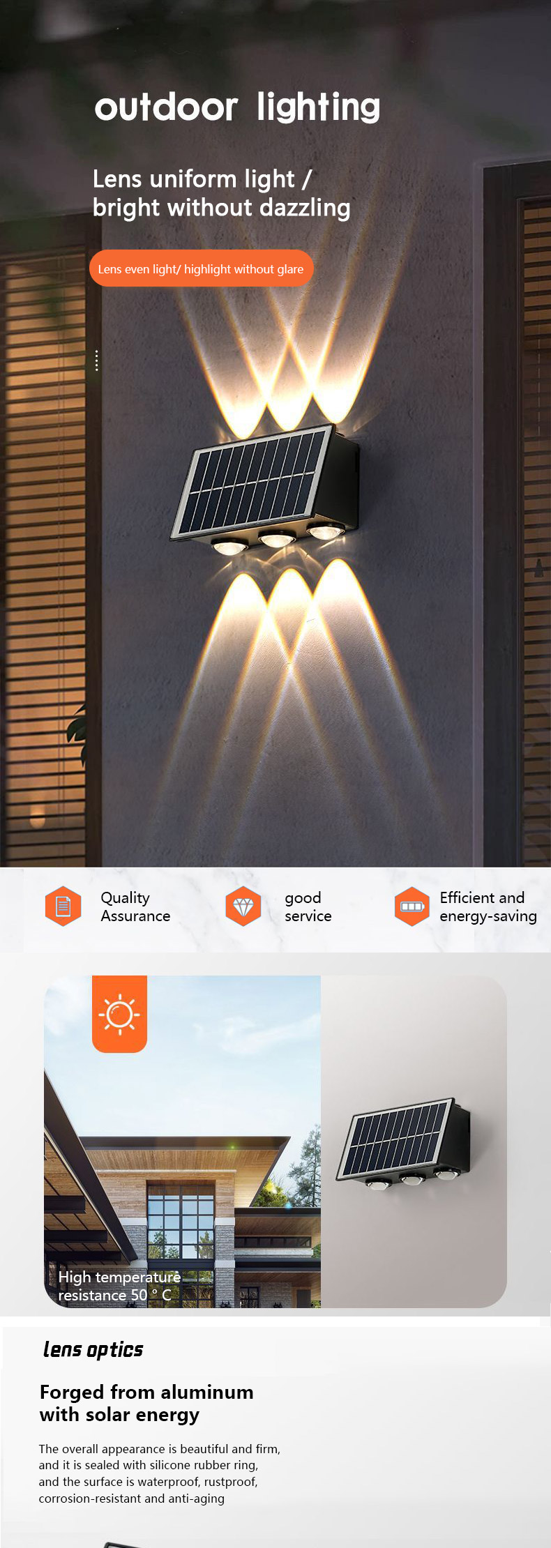 Wholesale Price Outdoor Waterproof Solar Wall Light Garden Lamp for Walkway Lawn Backyard Technology Solar Garden Led Lights