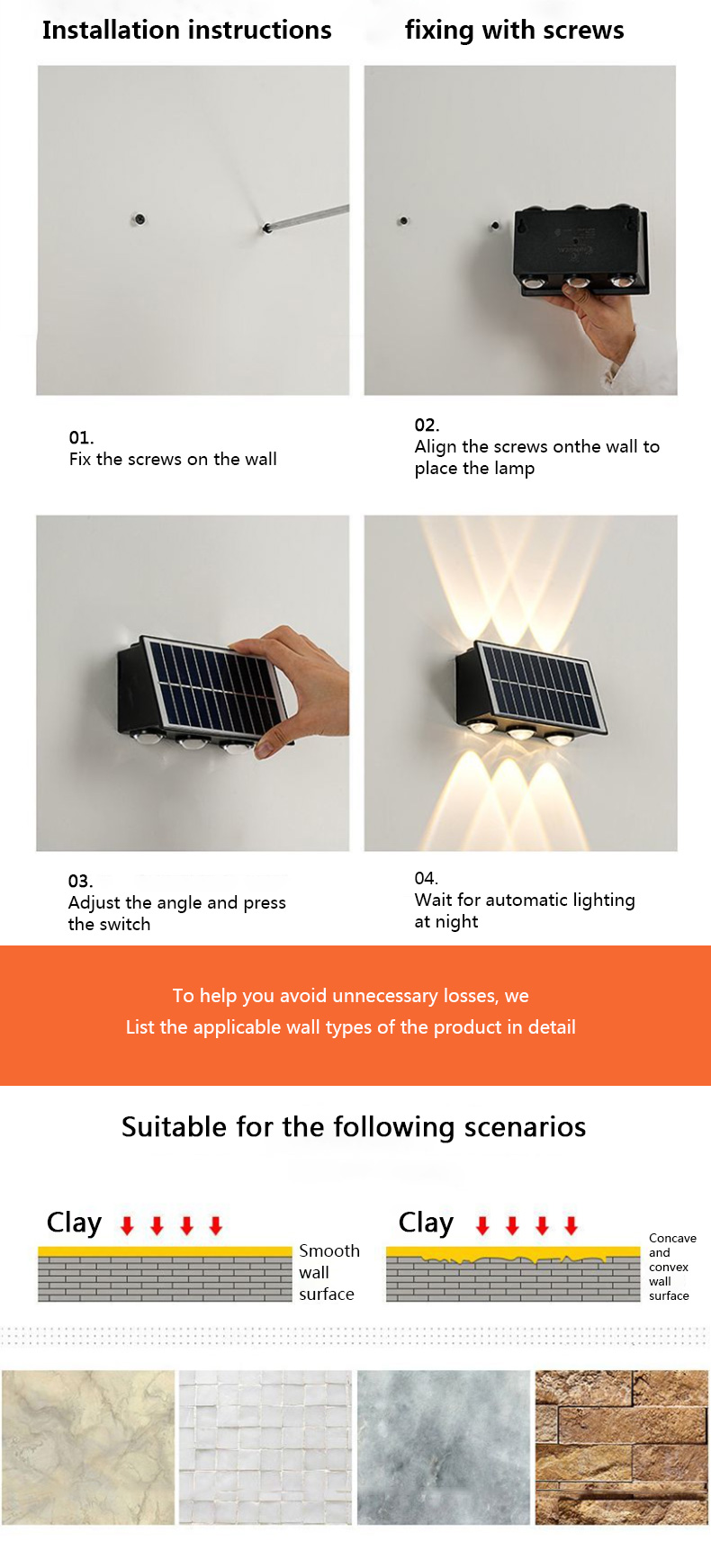 Wholesale Price Outdoor Waterproof Solar Wall Light Garden Lamp for Walkway Lawn Backyard Technology Solar Garden Led Lights