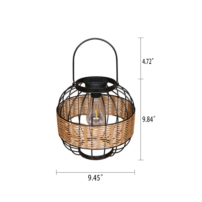 American Nordic Design Rattan Decor Waterproof Solar Rattan Table Lamp BBR350picture2