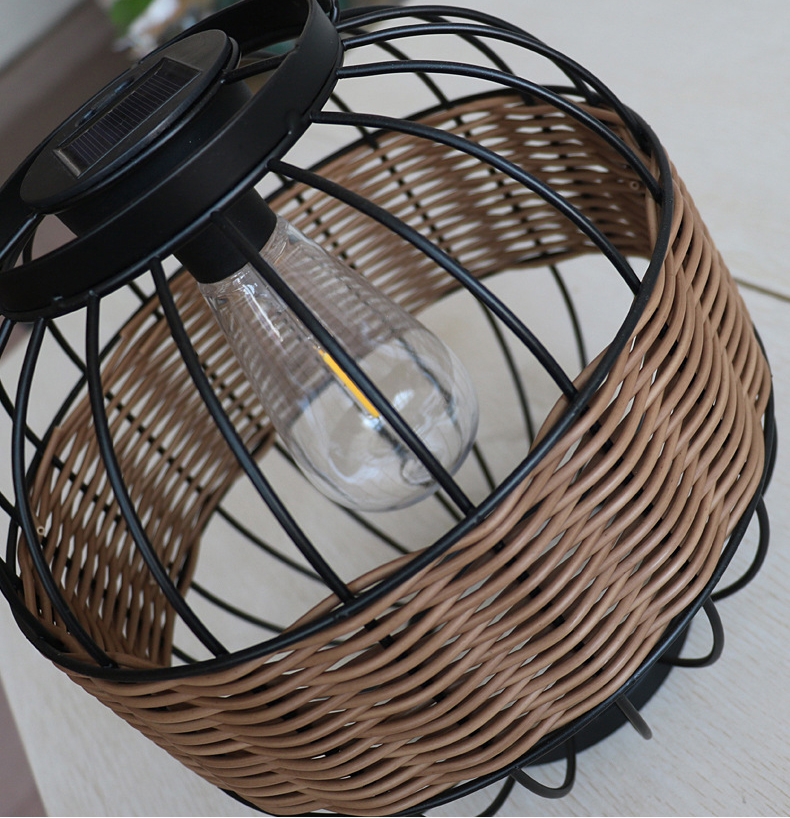 American Nordic Design Rattan Decor Waterproof Solar Rattan Table Lamp BBR350picture3