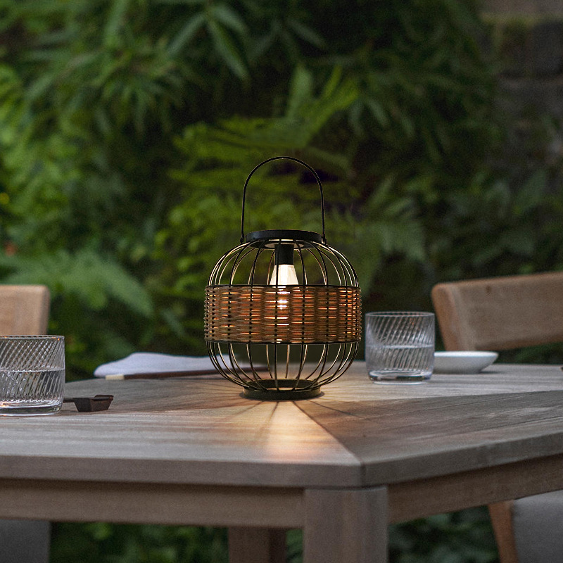 American Nordic Design Rattan Decor Waterproof Solar Rattan Table Lamp BBR350picture6