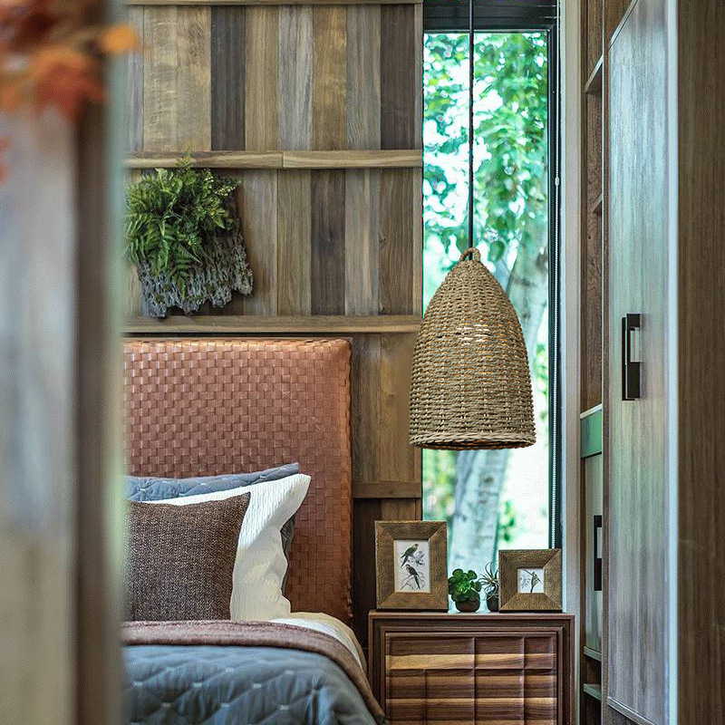 Nordic Vintage Handmade Rattan Pendant Light Japanese Vine Grass Rattan Light EUS490picture5