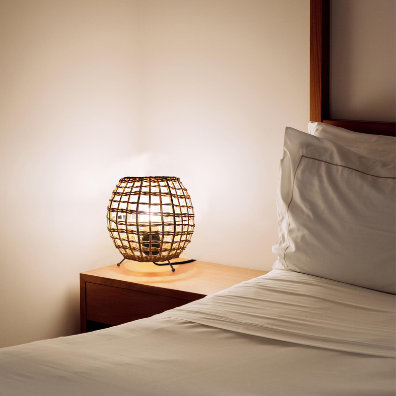 Retro Simple Rattan Ball Desk Lamp American Hand-woven Rattan Table Lamp RTS520picture6