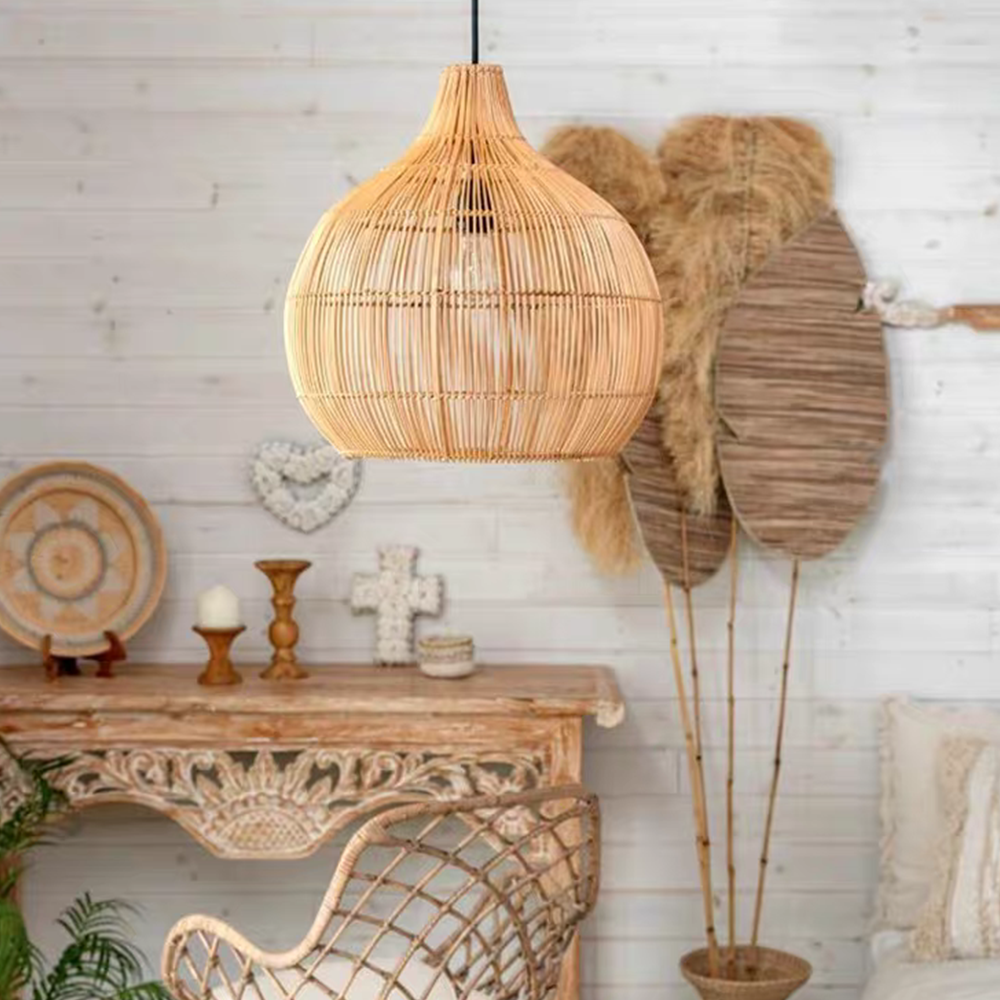 New Chinese Bamboo Pendant Light LED Hanging Lamp for Stairs CNS300picture2