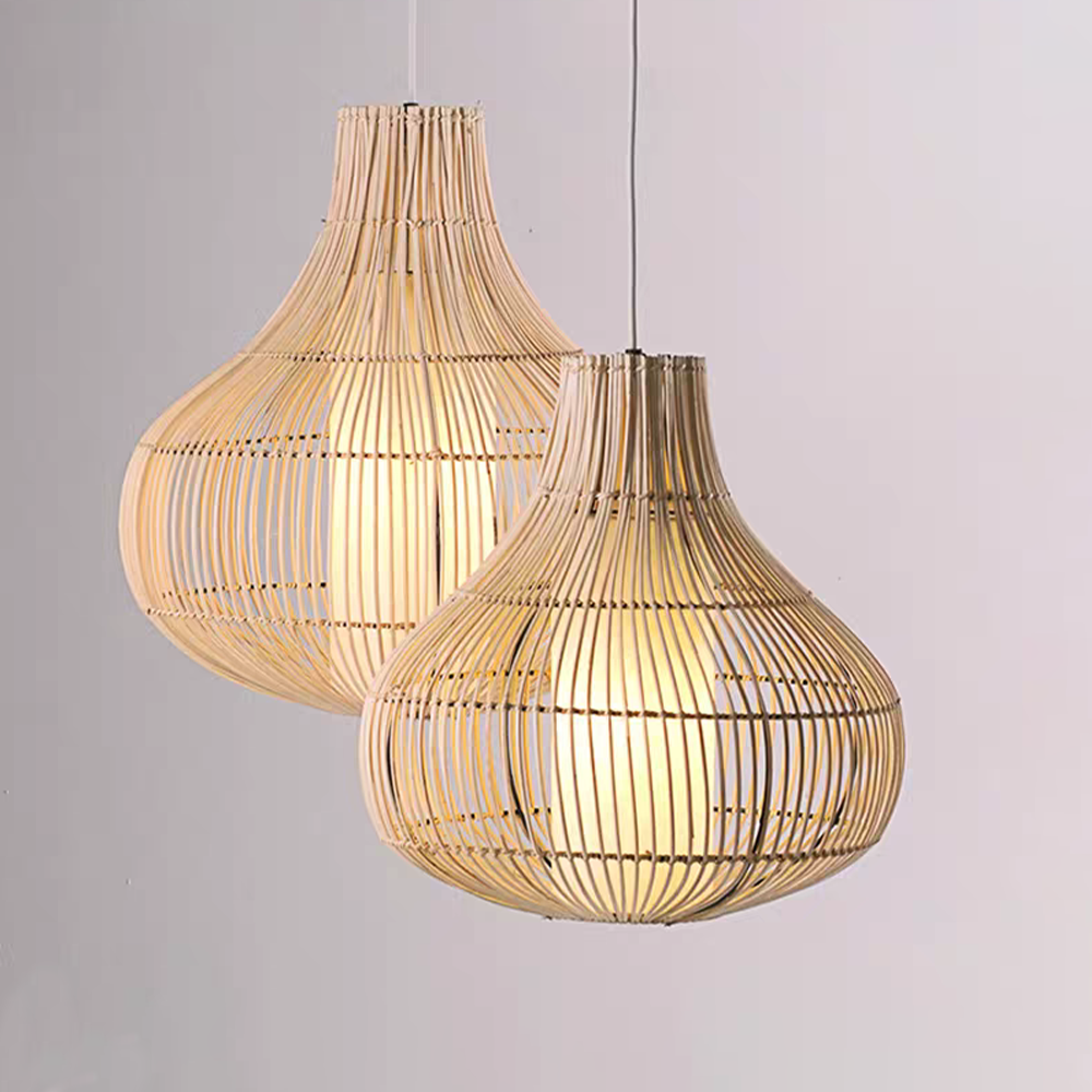 New Chinese Bamboo Pendant Light LED Hanging Lamp for Stairs CNS300picture3