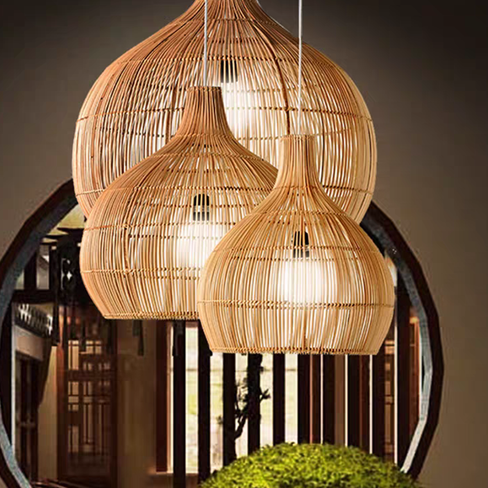 New Chinese Bamboo Pendant Light LED Hanging Lamp for Stairs CNS300picture4