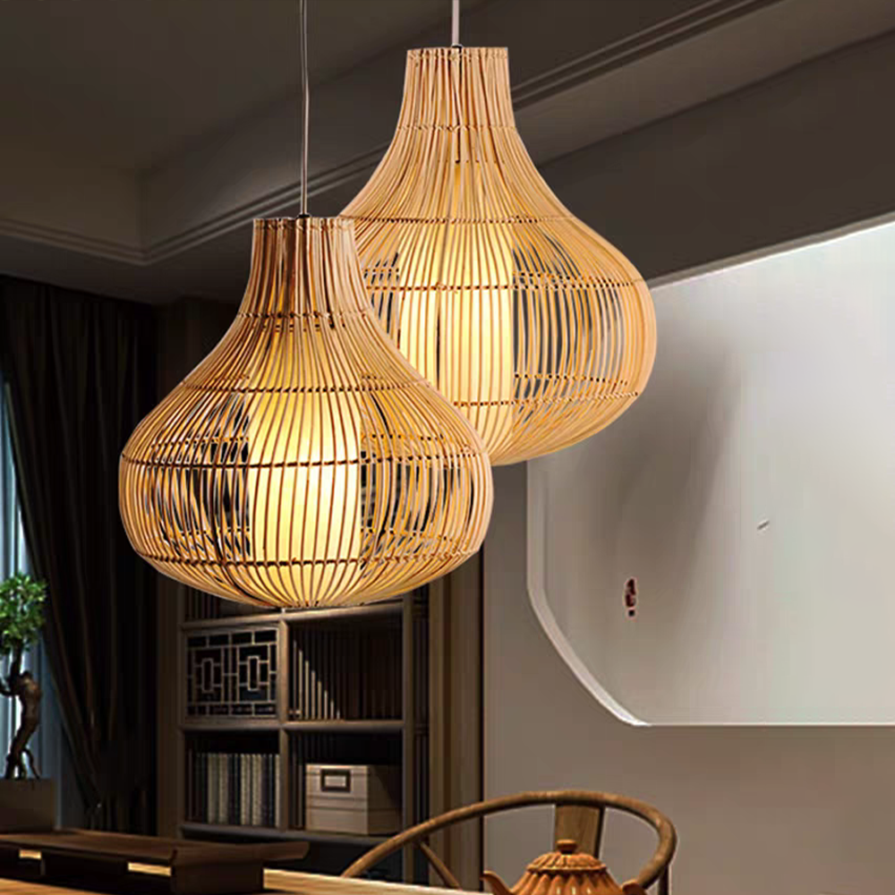 New Chinese Bamboo Pendant Light LED Hanging Lamp for Stairs CNS300picture5