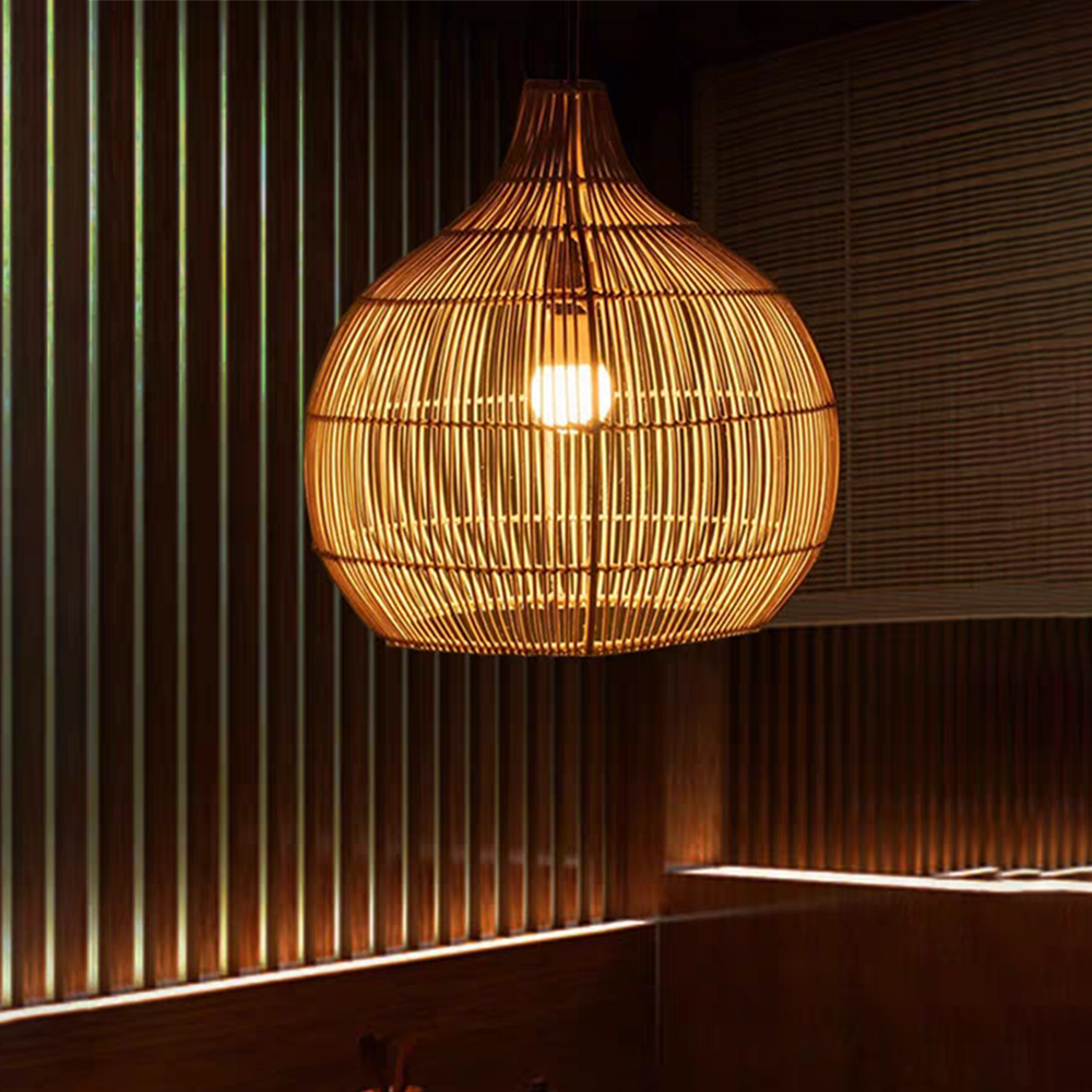 New Chinese Bamboo Pendant Light LED Hanging Lamp for Stairs CNS300picture6