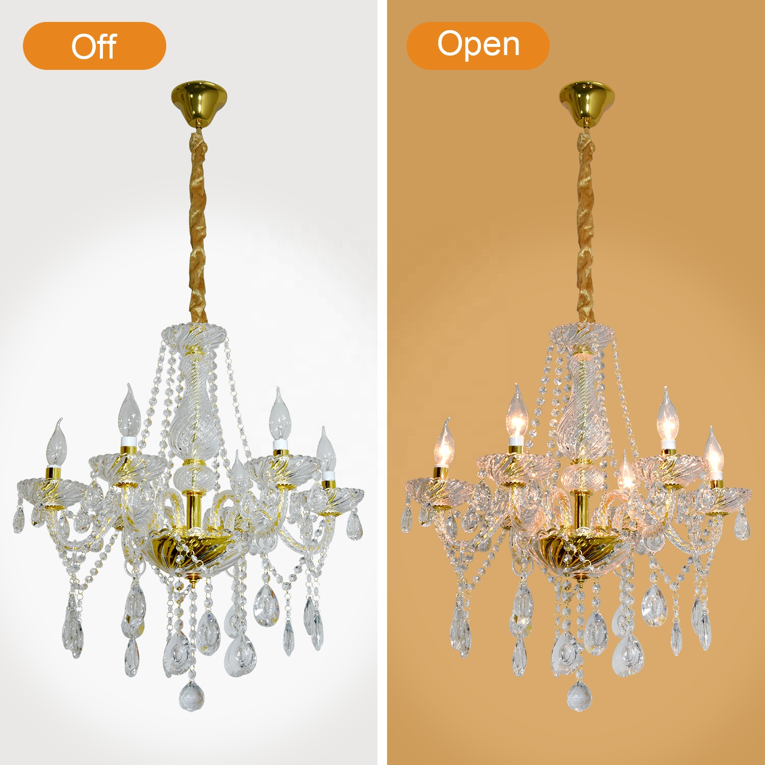 American Crystal Chandelier with Adjustable Height for Church Banquet NAS180picture2