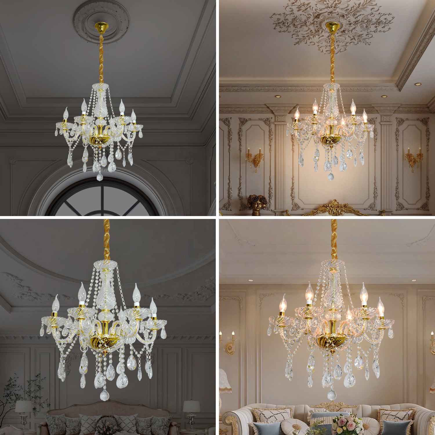 American Crystal Chandelier with Adjustable Height for Church Banquet NAS180picture4