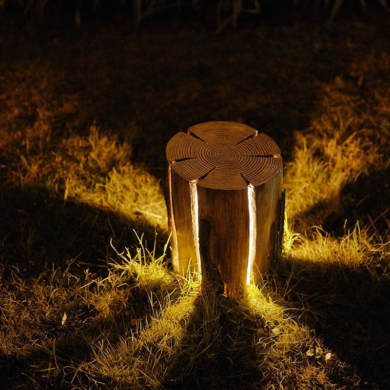 Wood Grain Simulation Aluminum IP65 Tree Stump Landscape Garden Lawn Light BLL2520picture3