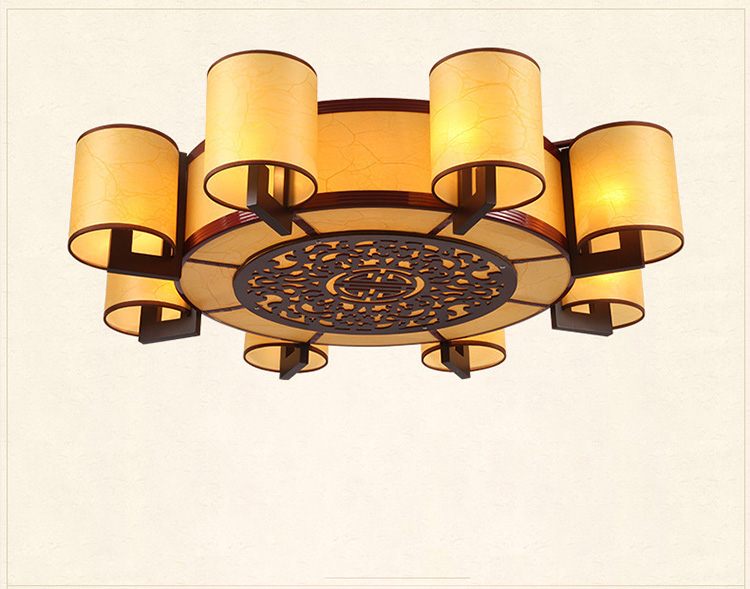 Ancient Chinese Style LED Lantern Bedroom Living Room Led Suspended Lamp Rectangular Hall Living Room Dining Chinese Style