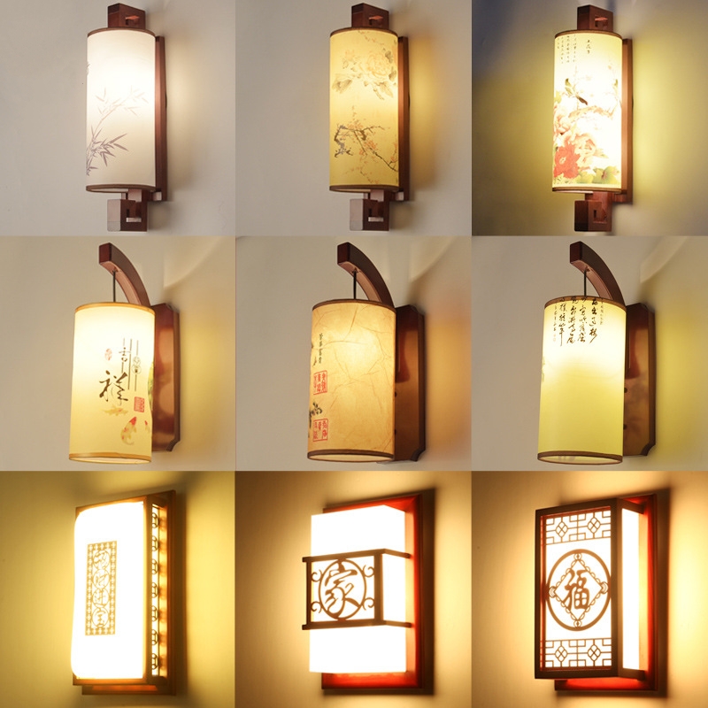 Ancient Chinese Style LED Lantern Bedroom Living Room Led Suspended Lamp Rectangular Hall Living Room Dining Chinese Style