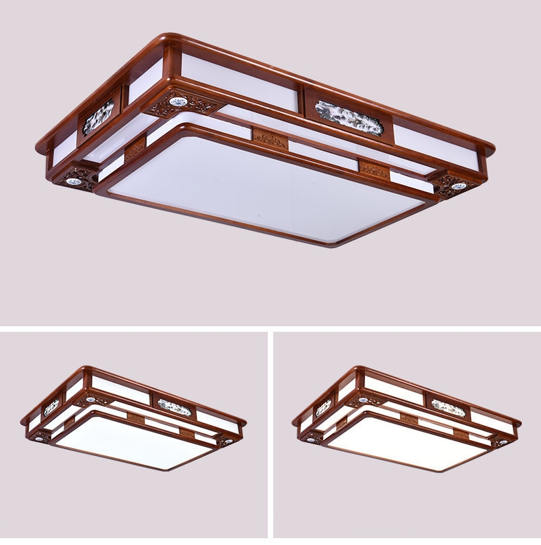 Ancient Chinese Style LED Lantern Bedroom Living Room Led Suspended Lamp Rectangular Hall Living Room Dining Chinese Style