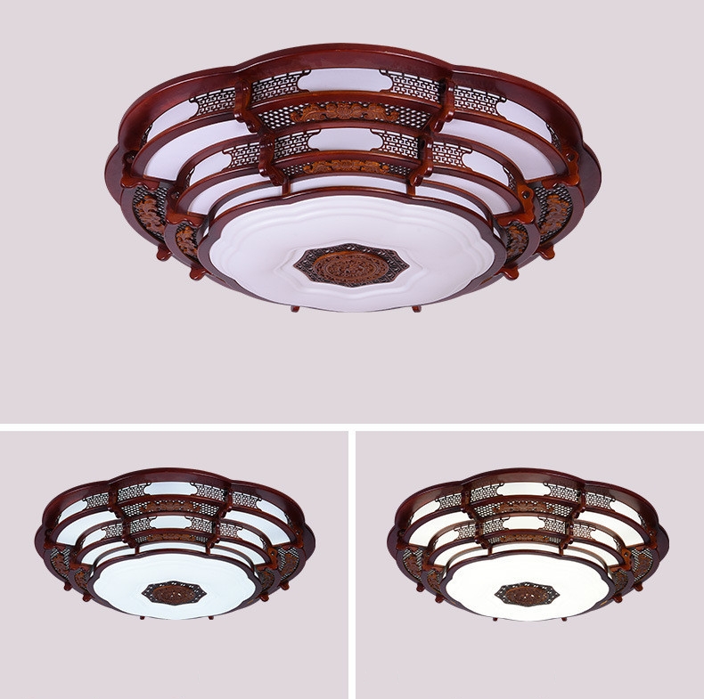 Ancient Chinese Style LED Lantern Bedroom Living Room Led Suspended Lamp Rectangular Hall Living Room Dining Chinese Style