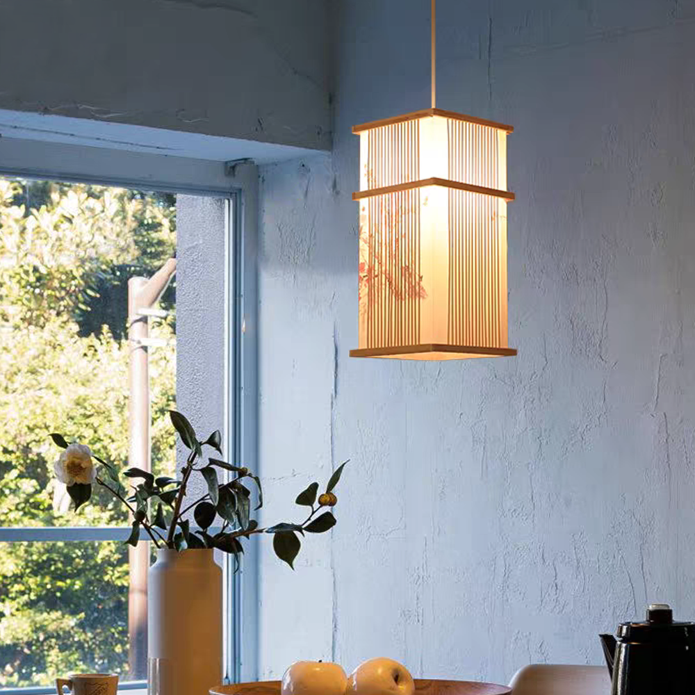 Nordic Chinese Fabric Chandelier Medieval Restaurant Bar Lamp Rattan CNS260picture4