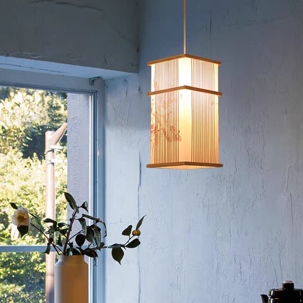 Nordic Chinese Fabric Chandelier Medieval Restaurant Bar Lamp Rattan CNS260picture6